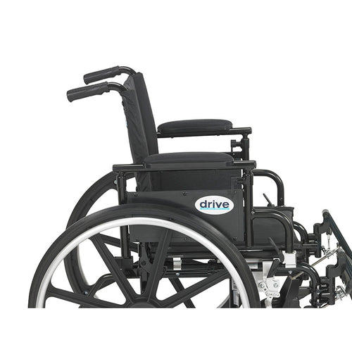 Drive Medical PLA418FBDAARAD-ELR Viper Plus GT Wheelchair with Flip Back Removable Adjustable Desk Arms, Elevating Leg Rests, 18" Seat